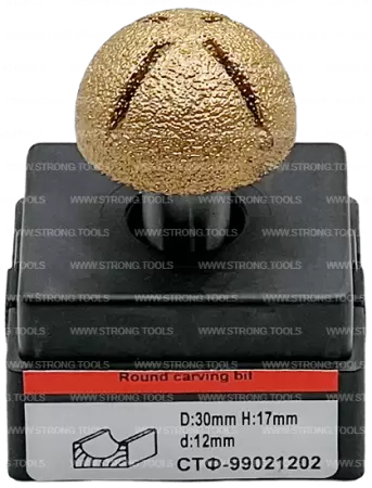 Фреза канавочная полукруглая S12D30H17 по камню Standard Strong СТФ-99021202