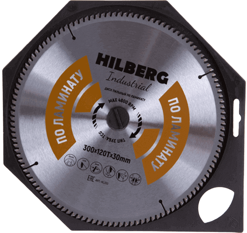 Пильный диск по ламинату 300*30*Т120 Industrial Hilberg HL300 - интернет-магазин «Стронг Инструмент» город Челябинск