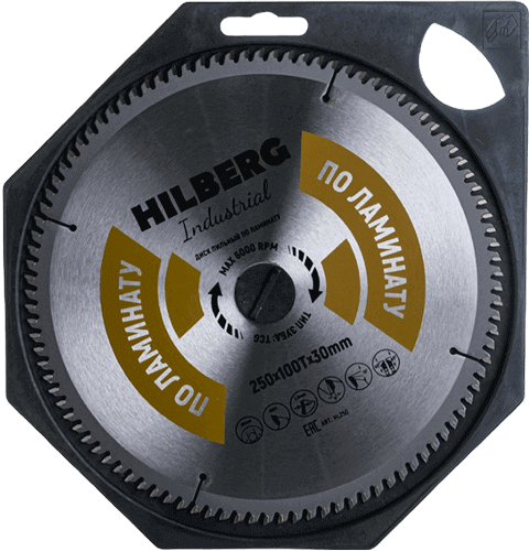 Пильный диск по ламинату 250*30*Т100 Industrial Hilberg HL250 - интернет-магазин «Стронг Инструмент» город Челябинск