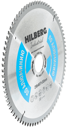 Пильный диск по алюминию 216*30*Т80 Industrial Hilberg HA216 - интернет-магазин «Стронг Инструмент» город Челябинск