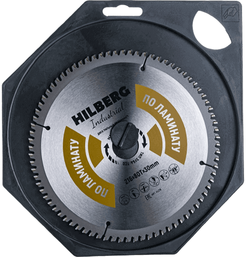 Пильный диск по ламинату 216*30*Т80 Industrial Hilberg HL216 - интернет-магазин «Стронг Инструмент» город Челябинск
