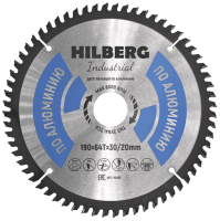 Пильный диск по алюминию 190*30/20*Т64 Industrial Hilberg HA190 - интернет-магазин «Стронг Инструмент» город Челябинск