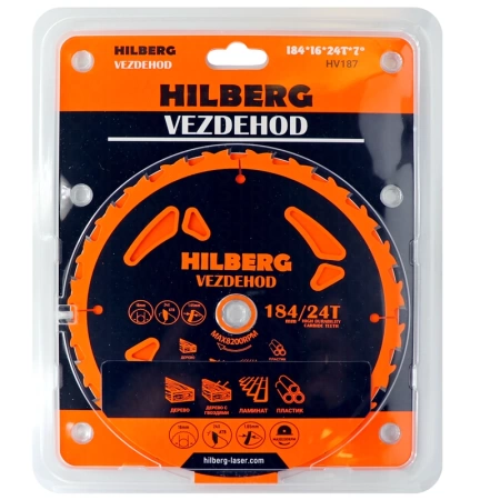 Универсальный пильный диск 184*16*24Т Vezdehod Hilberg HV187 - интернет-магазин «Стронг Инструмент» город Челябинск