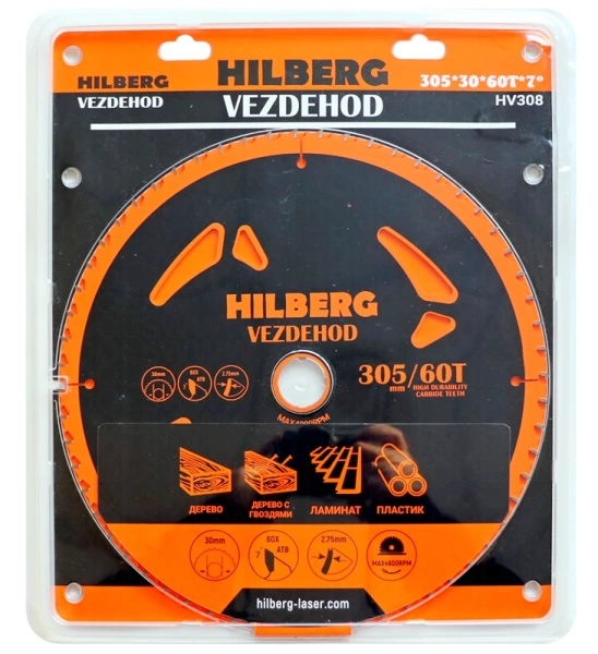 Универсальный пильный диск 305*30*60Т Vezdehod Hilberg HV308 - интернет-магазин «Стронг Инструмент» город Челябинск