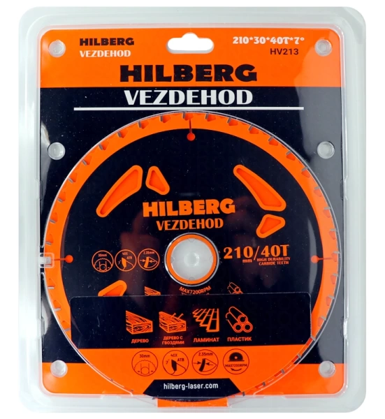 Универсальный пильный диск 210*30*40Т Vezdehod Hilberg HV213 - интернет-магазин «Стронг Инструмент» город Челябинск